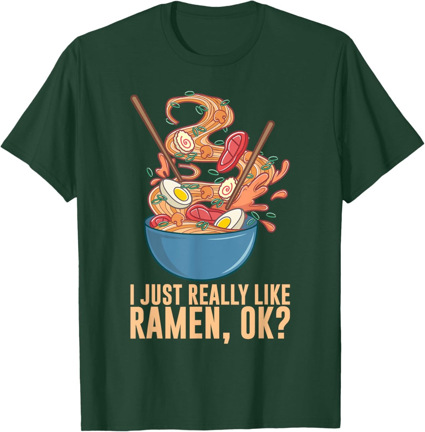 Funny Ramen Noodles Art Women Noodle Ramen Lovers T-Shirt - T-Shirt | Forest