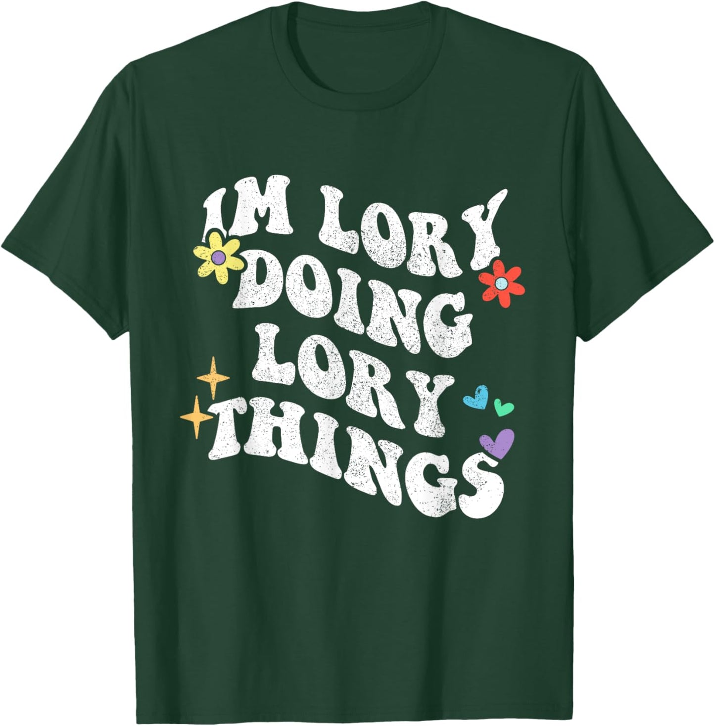 Retro Groovy Im Lory Doing Lory Things Funny Mother's Day T-Shirt - T-Shirt | Forest