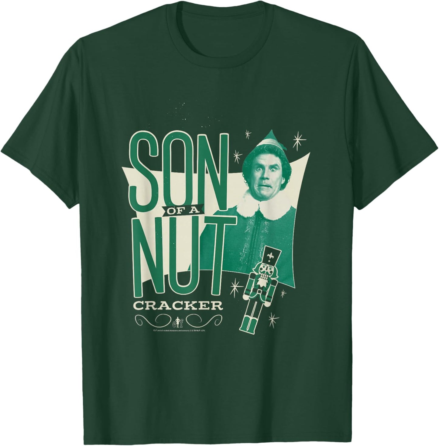 Elf Vintage Buddy Son of a Nutcracker Funny Christmas T-Shirt - T-Shirt | Forest