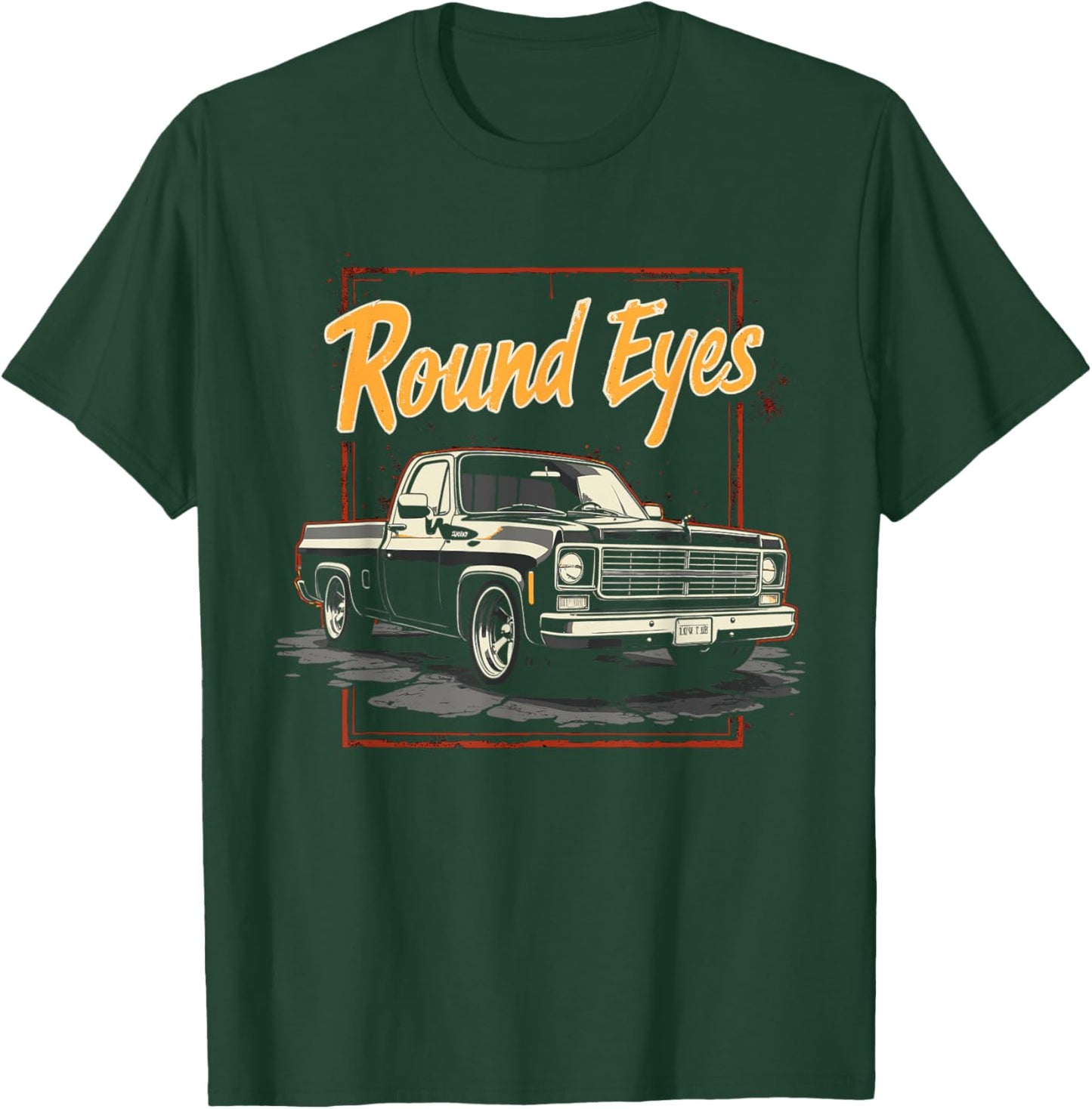 Squarebody Truck Retro Round Eyes C10/K10 Square body Truck T-Shirt - T-Shirt | Forest