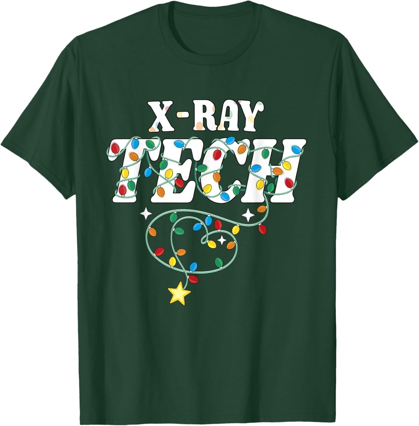 X-Ray Tech Christmas Radiologic Technologist Techs Squad T-Shirt - T-Shirt | Forest