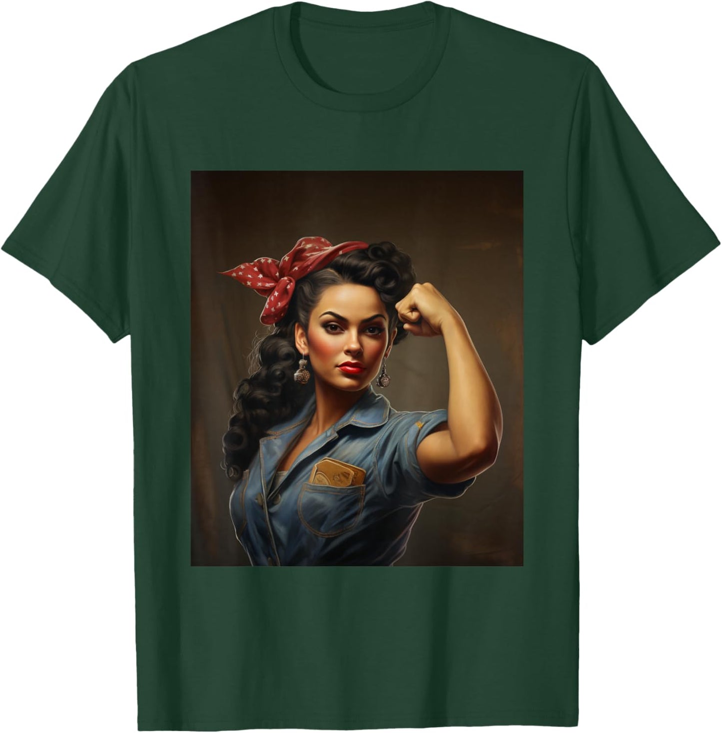 Hispanic Heritage Month Latina Rosie The Riveter T-Shirt - T-Shirt | Forest