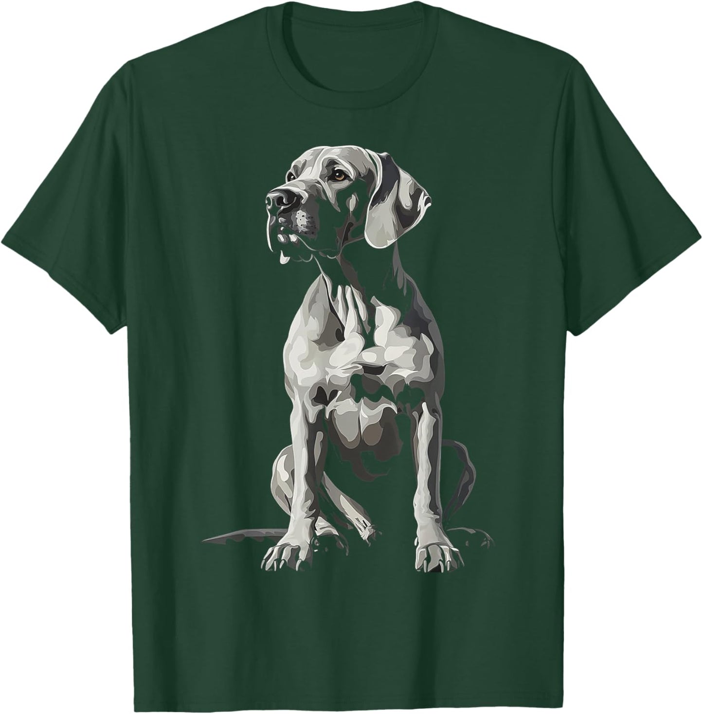 Great Dane Dog Graphic Pet Artwork Great Dane T-Shirt - T-Shirt | Forest