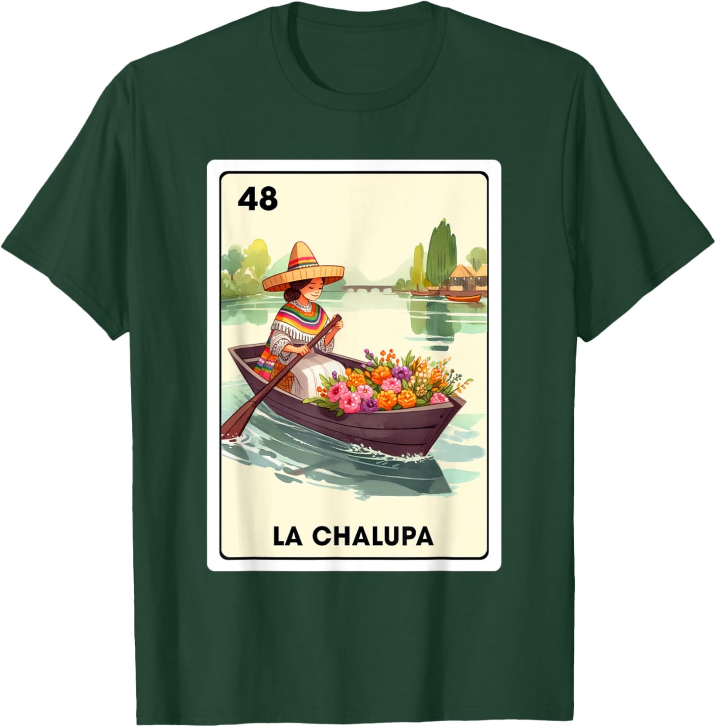 Mexican Slang The Boat La Chalupa Mexican Bingo Card T-Shirt - T-Shirt | Forest