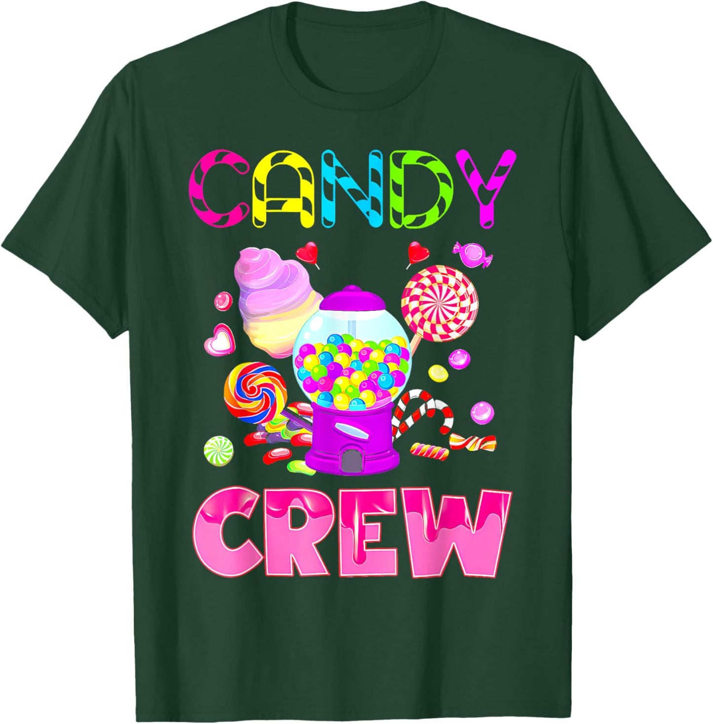 Candy Land Costume Women Candy Crew Sweetie Candy Squad T-Shirt - T-Shirt | Forest