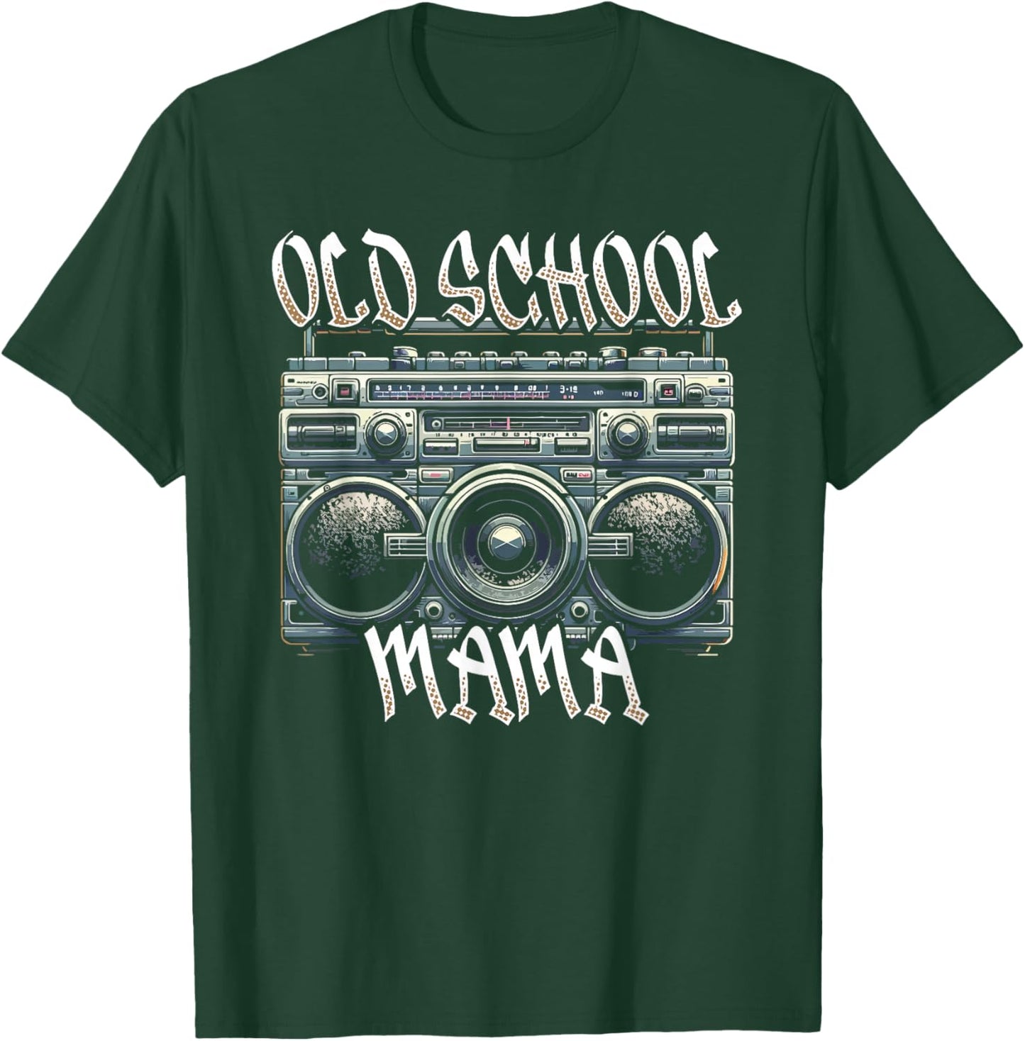 Old School Mama Iconic Music Fan Style T-Shirt - T-Shirt | Forest