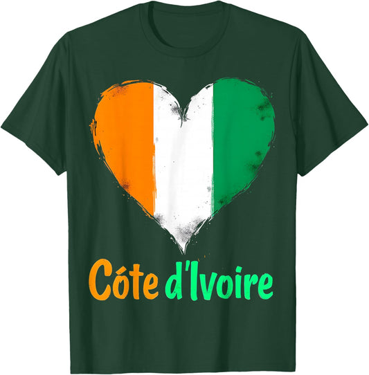 Ivory Coast Cote d'Ivoire Flag T-Shirt - T-Shirt | Forest