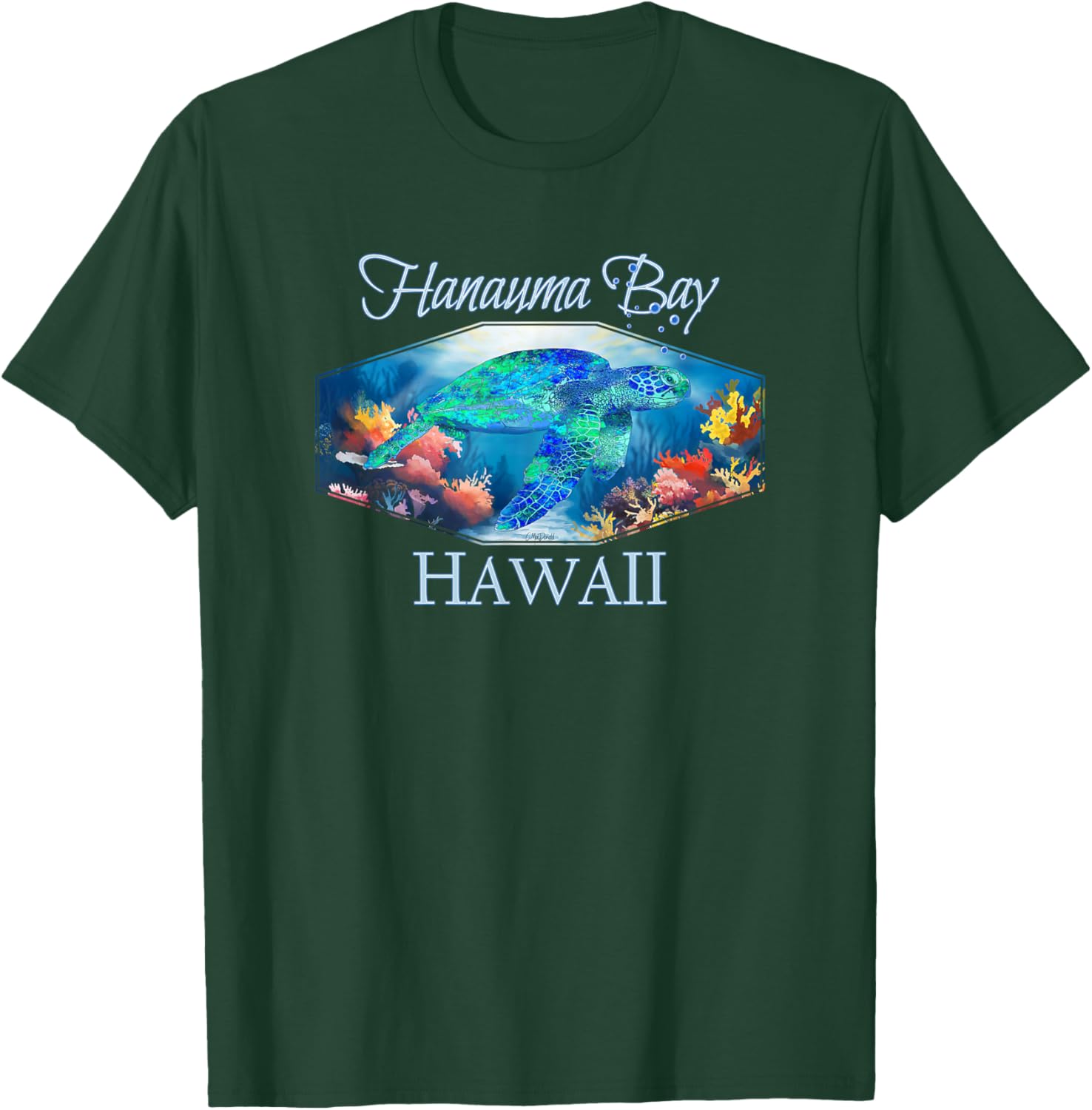 Ocean Life Hanauma Bay Hawaii Saltwater T-Shirt - T-Shirt | Forest