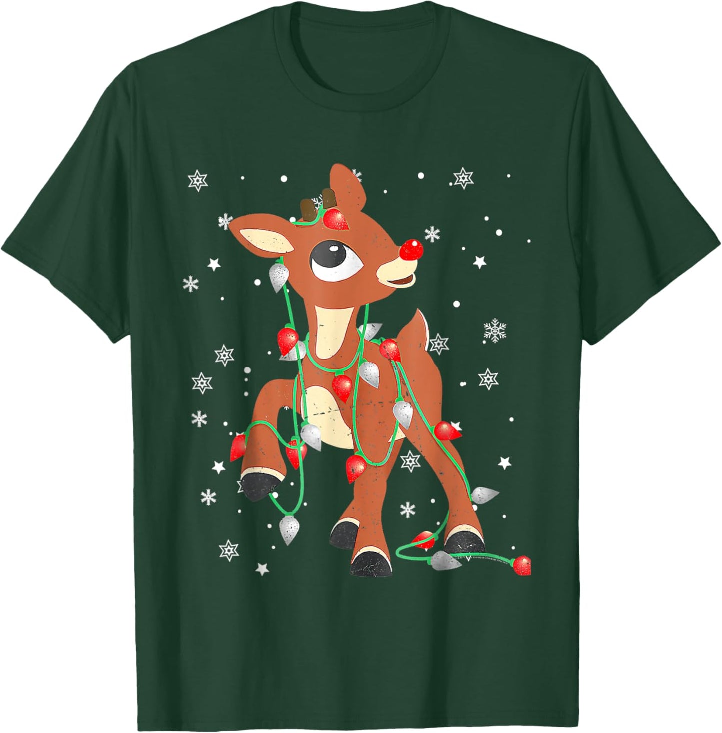 Rudolph The Red Nose Reindeer For Kids And Christmas Fan T-Shirt - T-Shirt | Forest