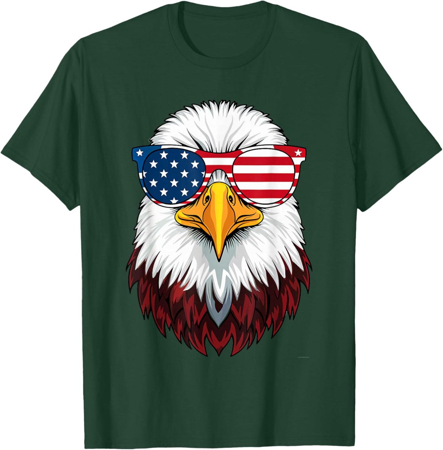 American Flag Patriotic Eagle Shirt Men Boys 4th of July T-Shirt - T-Shirt | Forest