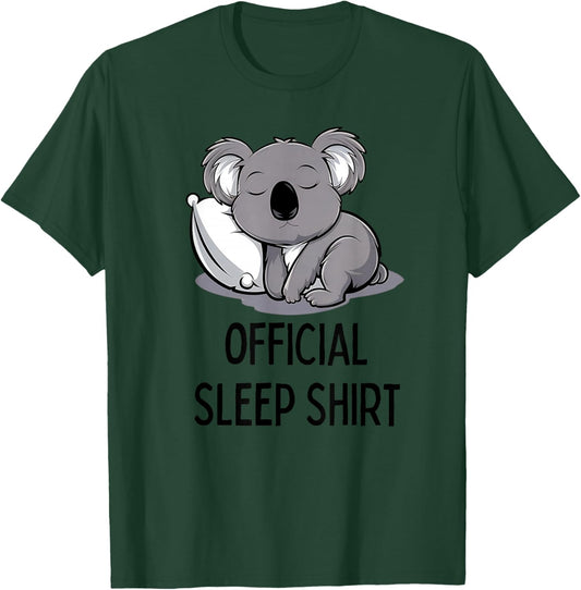 Official Sleep Shirt Pajamas Nightgown Koala Bear Men Women T-Shirt - T-Shirt | Forest