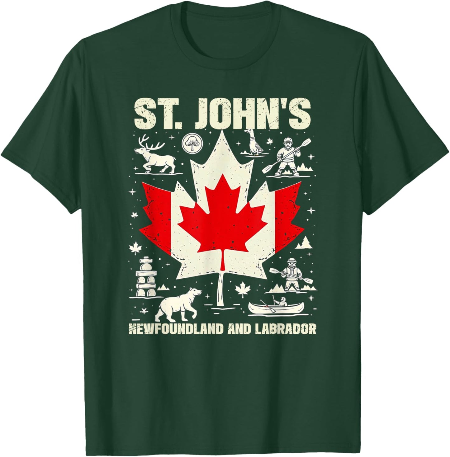 St. John's Newfoundland And Labrador Canada Travel Vacation T-Shirt - T-Shirt | Forest