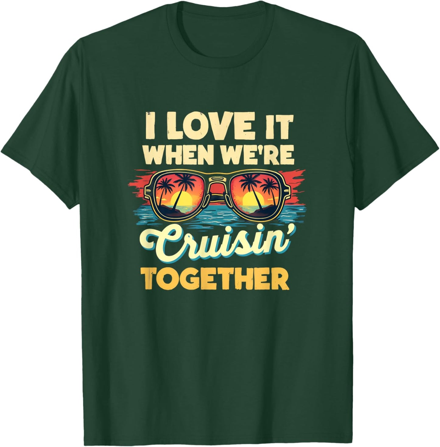 Retro 2025 Cruise Vacation Buddies Couples Girl 0CAQOR T-Shirt - T-Shirt | Forest