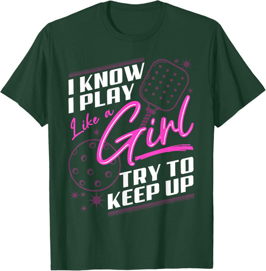 Funny pickleball sayings design Retro Paddle Court T-Shirt - T-Shirt | Forest