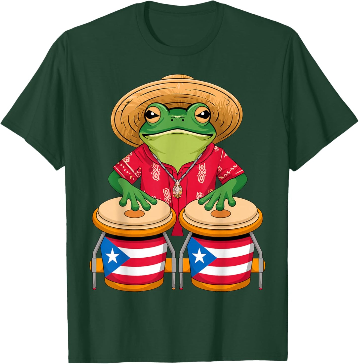 Magical and Funny Puerto Rican Gifts Frog Coqui Taino Boricua Puerto Rico Flag - -Adult, Small, Black, Short Sleeve, Cotton Blend, , Classic Fit, Imported T-Shirt - T-Shirt | Forest