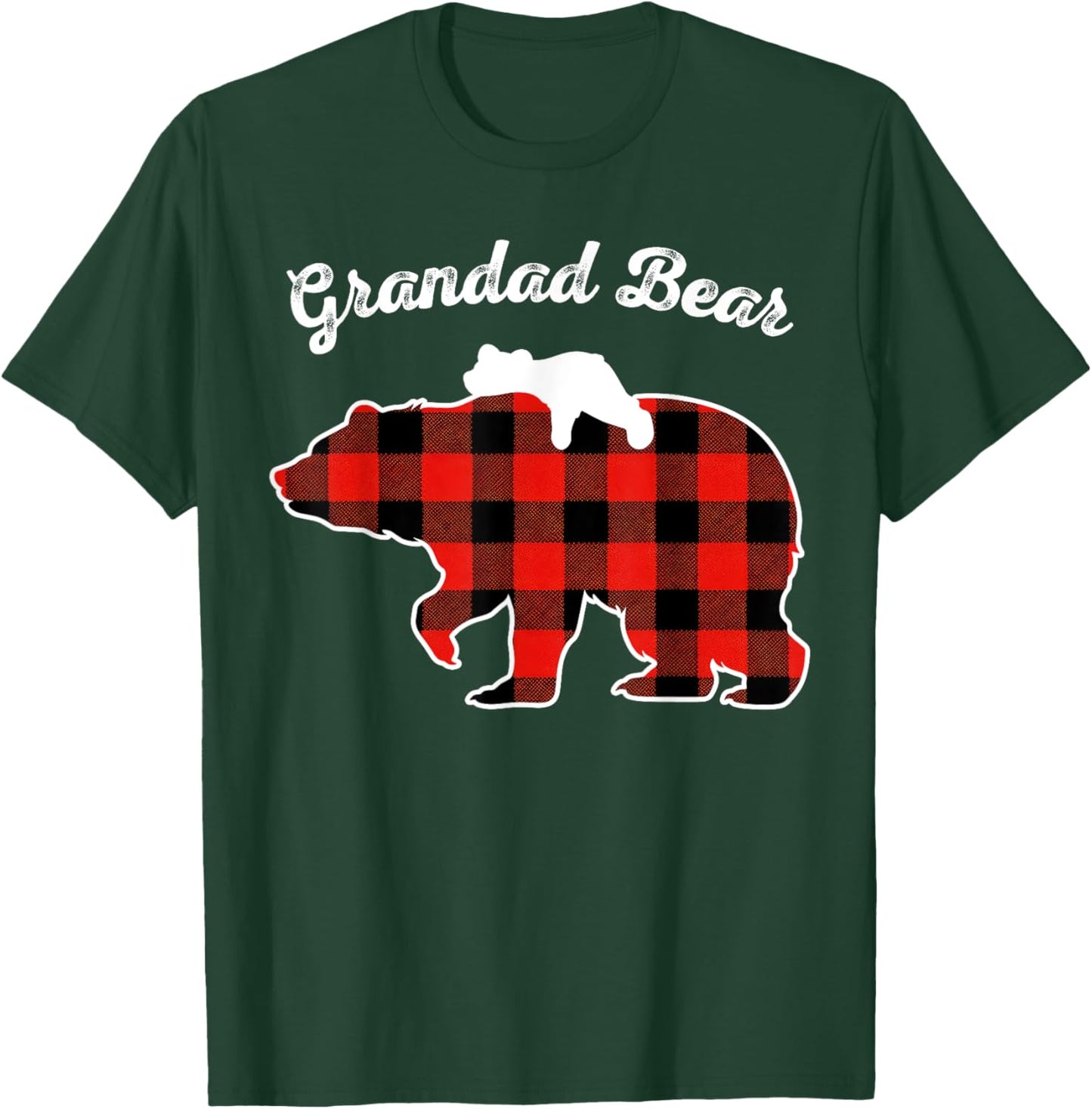 Grandad Bear Flannel Red Plaid Pajama Family Matching XMAS T-Shirt - T-Shirt | Forest