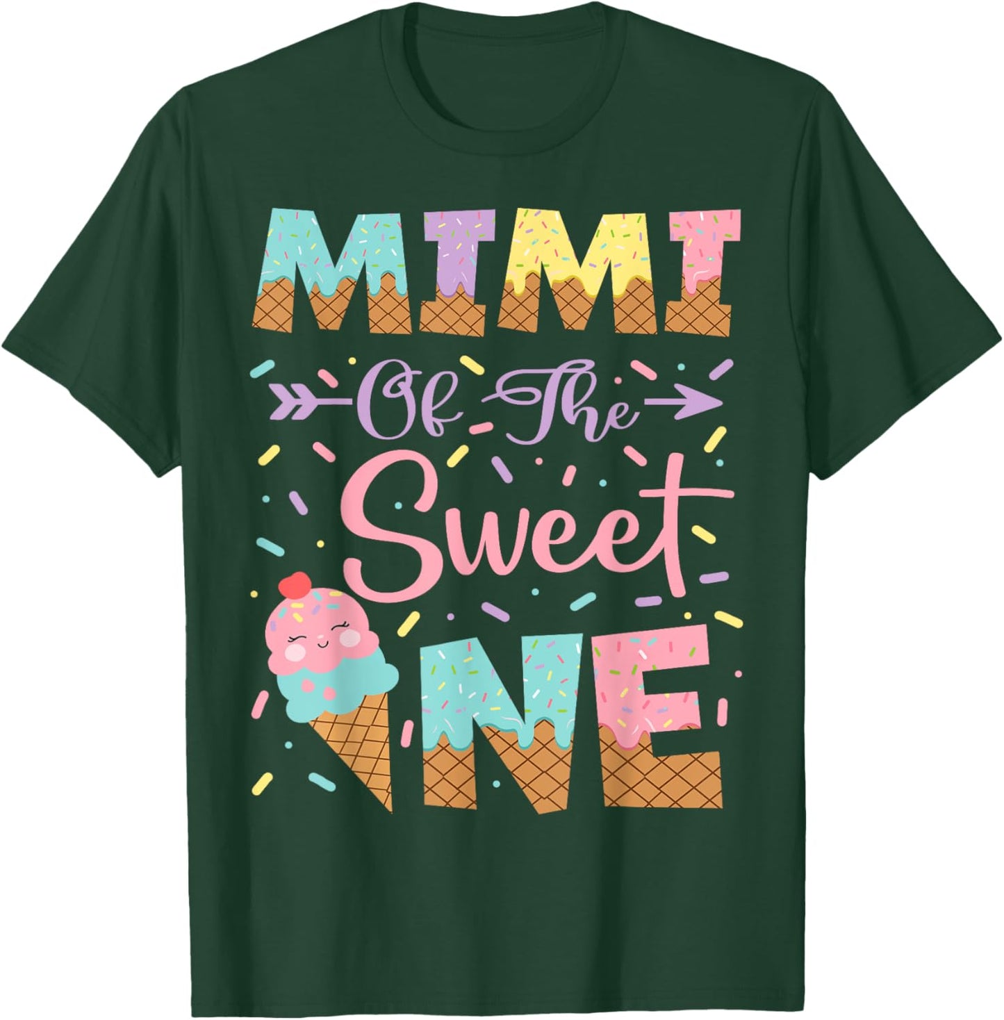 Mimi Of The Sweet One Ice Cream 1St Birthday Girl T-Shirt - T-Shirt | Forest