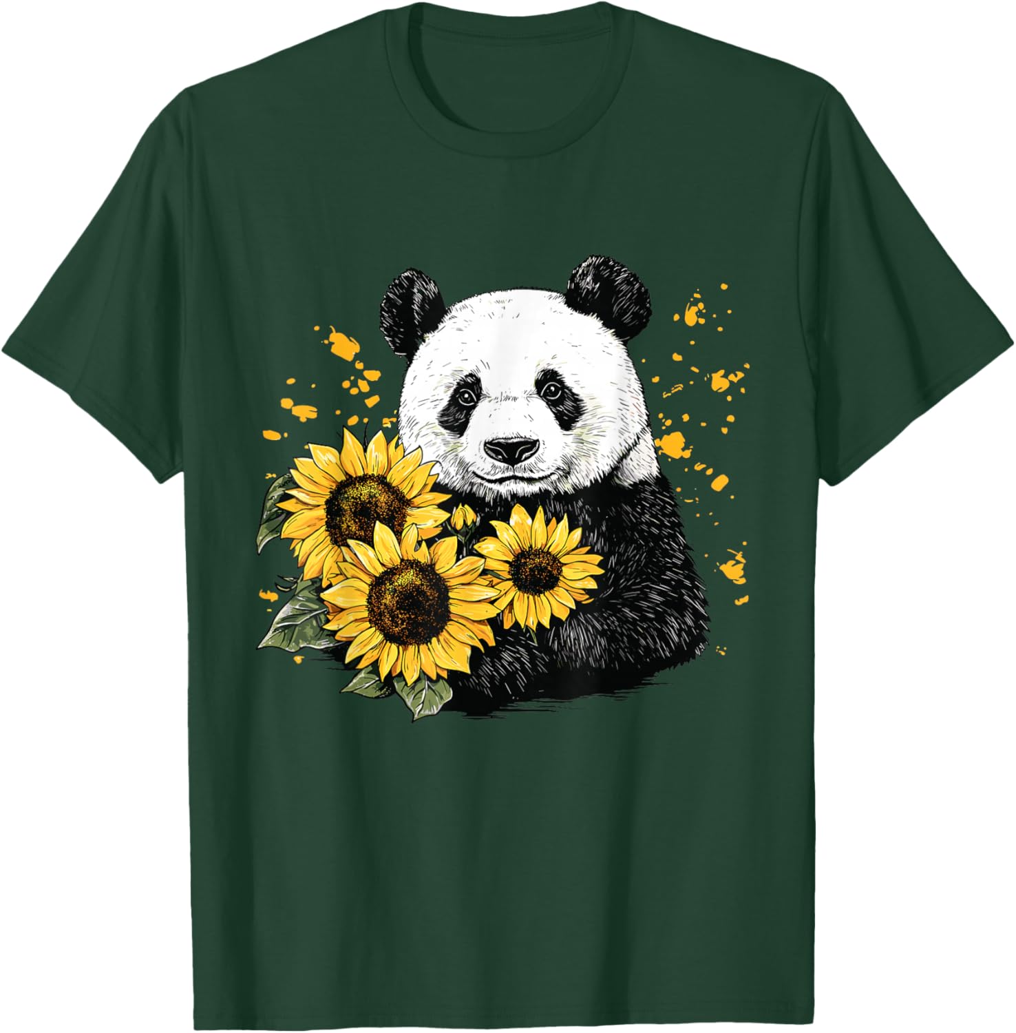 Panda bear with sunflowers, Panda Bear T-Shirt - T-Shirt | Forest