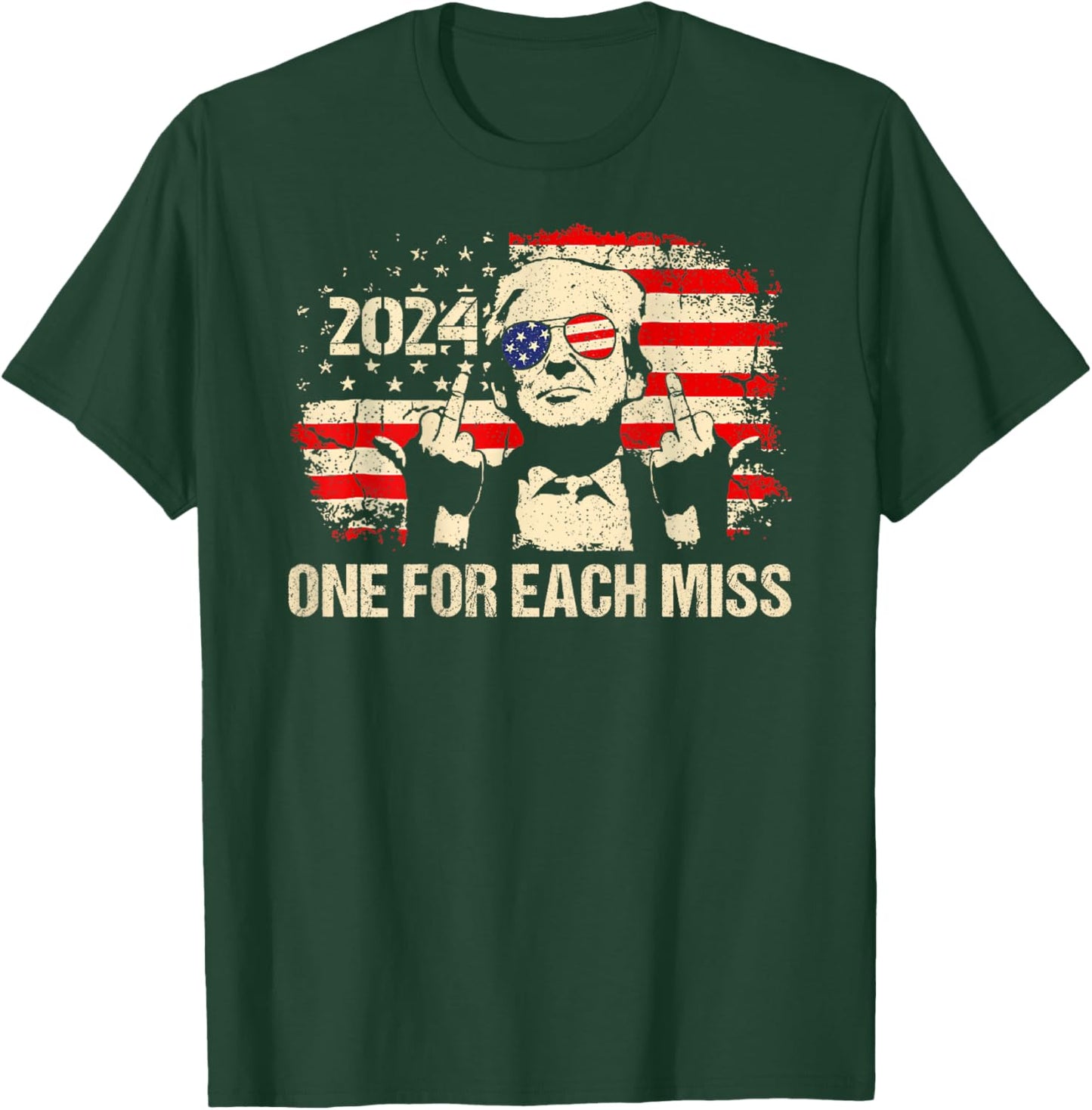 (BACK) Trump One For Each Miss Trump Shirt Vote Trump 2024 T-Shirt - T-Shirt | Forest
