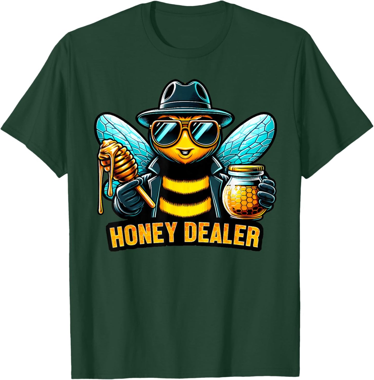 Honey Dealer Beekeeper Honeycomb Beekeeping Queen Bees T-Shirt - T-Shirt | Forest