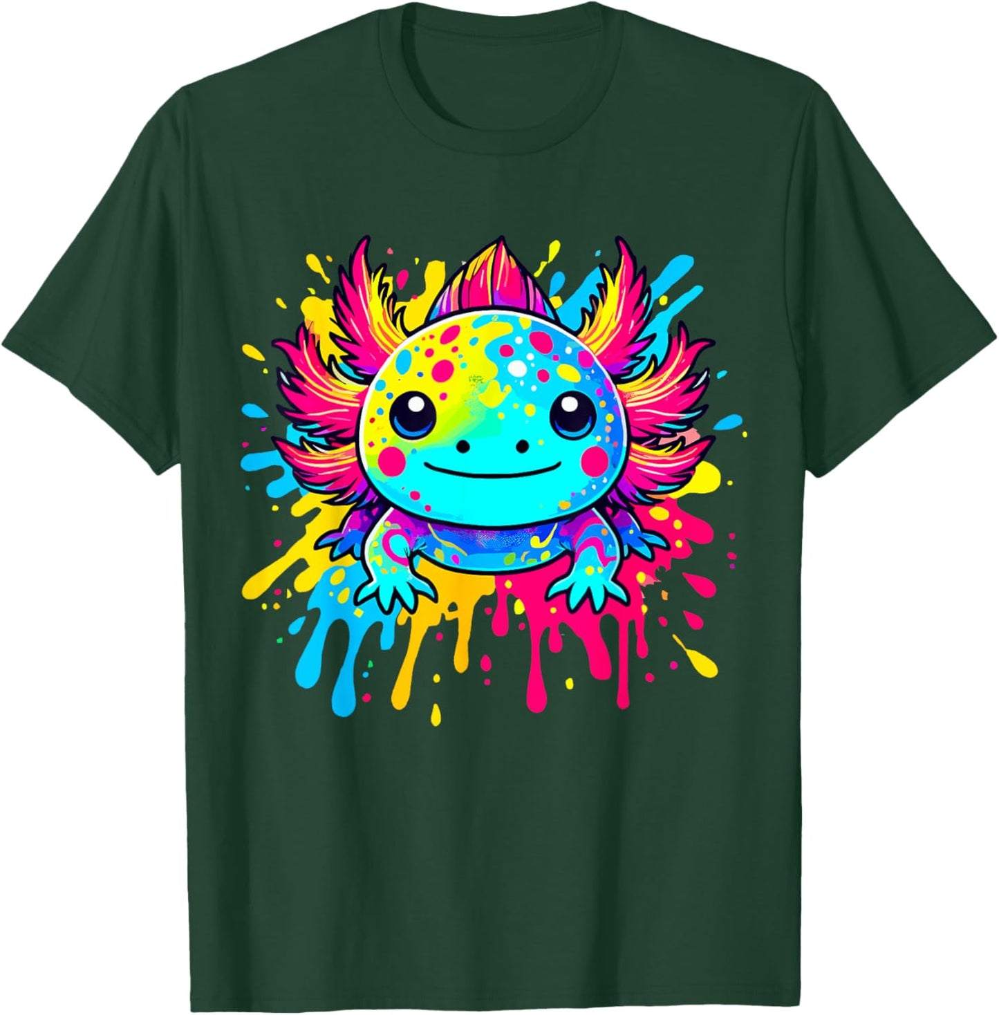 Axolotl Animal Pop Art Cute Axolotl Lover T-Shirt - T-Shirt | Forest
