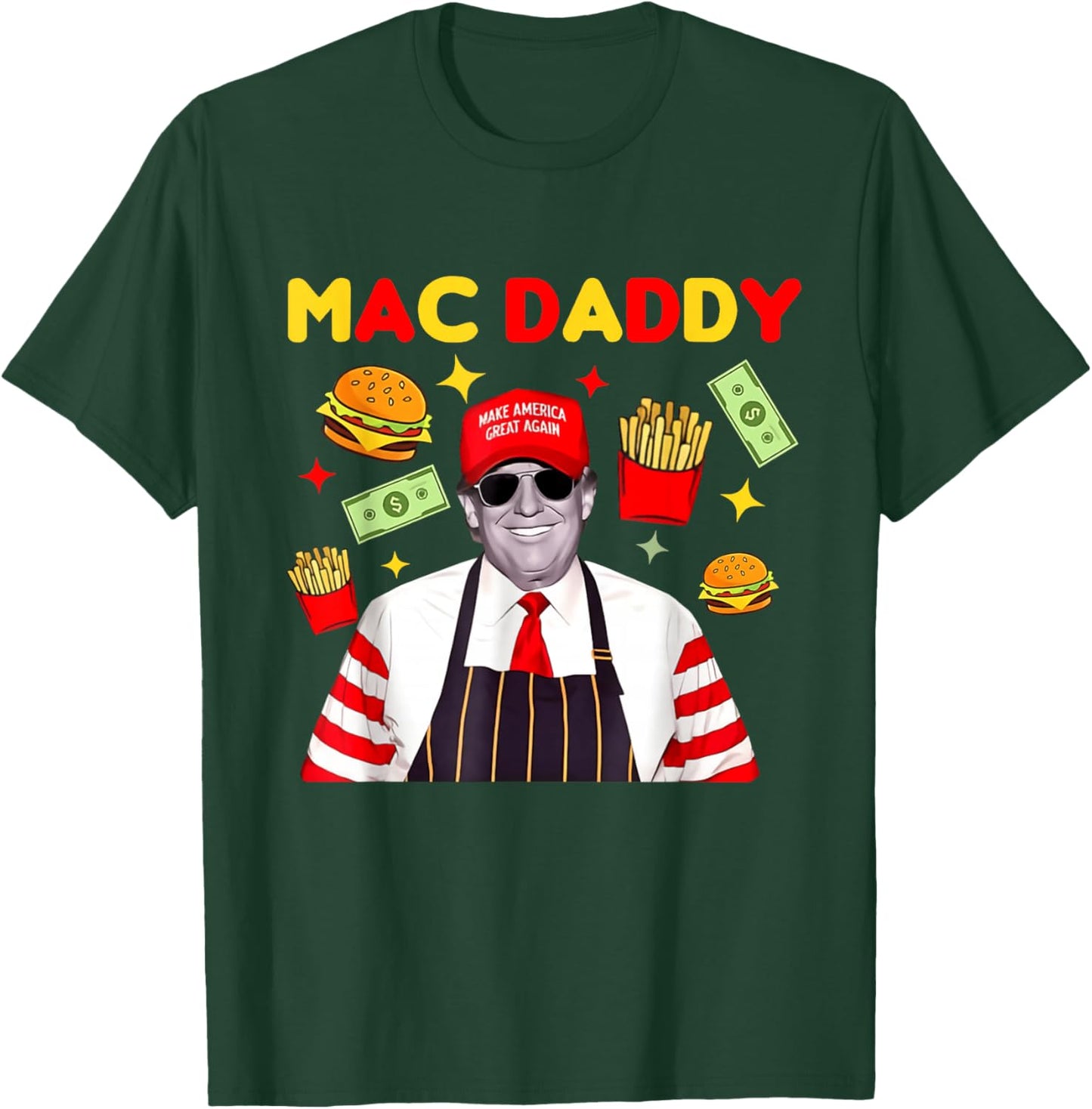 Trump Mac Daddy - Black - Small - Short Sleeve - Classic Fit - Cartoon Theme - All Seasons T-Shirt - T-Shirt | Forest