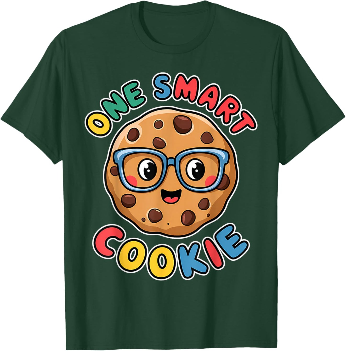 One Smart Cookie Funny Chocolate Chip Cookie T-Shirt - T-Shirt | Forest