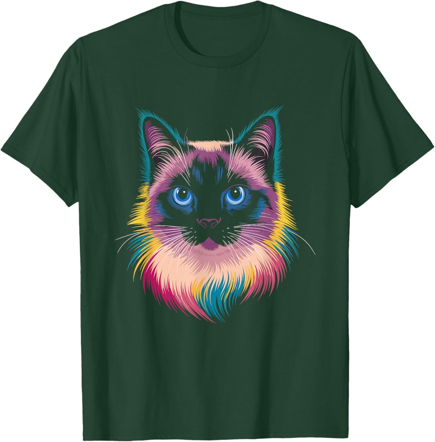 Siamese Cat Tie Dye Meezer Women T-Shirt - T-Shirt | Forest