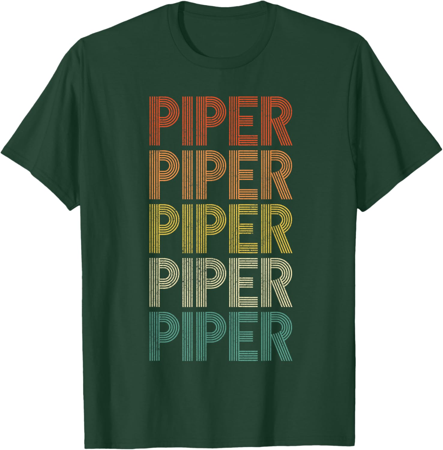 Piper Vintage Retro T-Shirt - T-Shirt | Forest