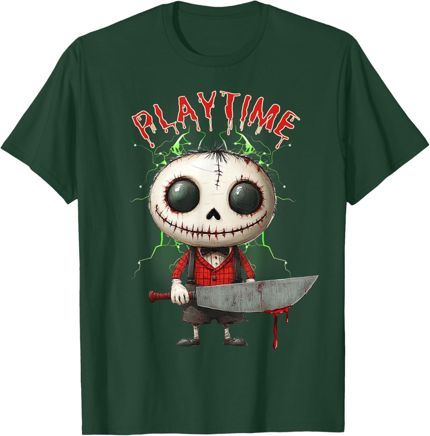 Creepy Playtime Spooky Horror Character Halloween Design T-Shirt - T-Shirt | Forest