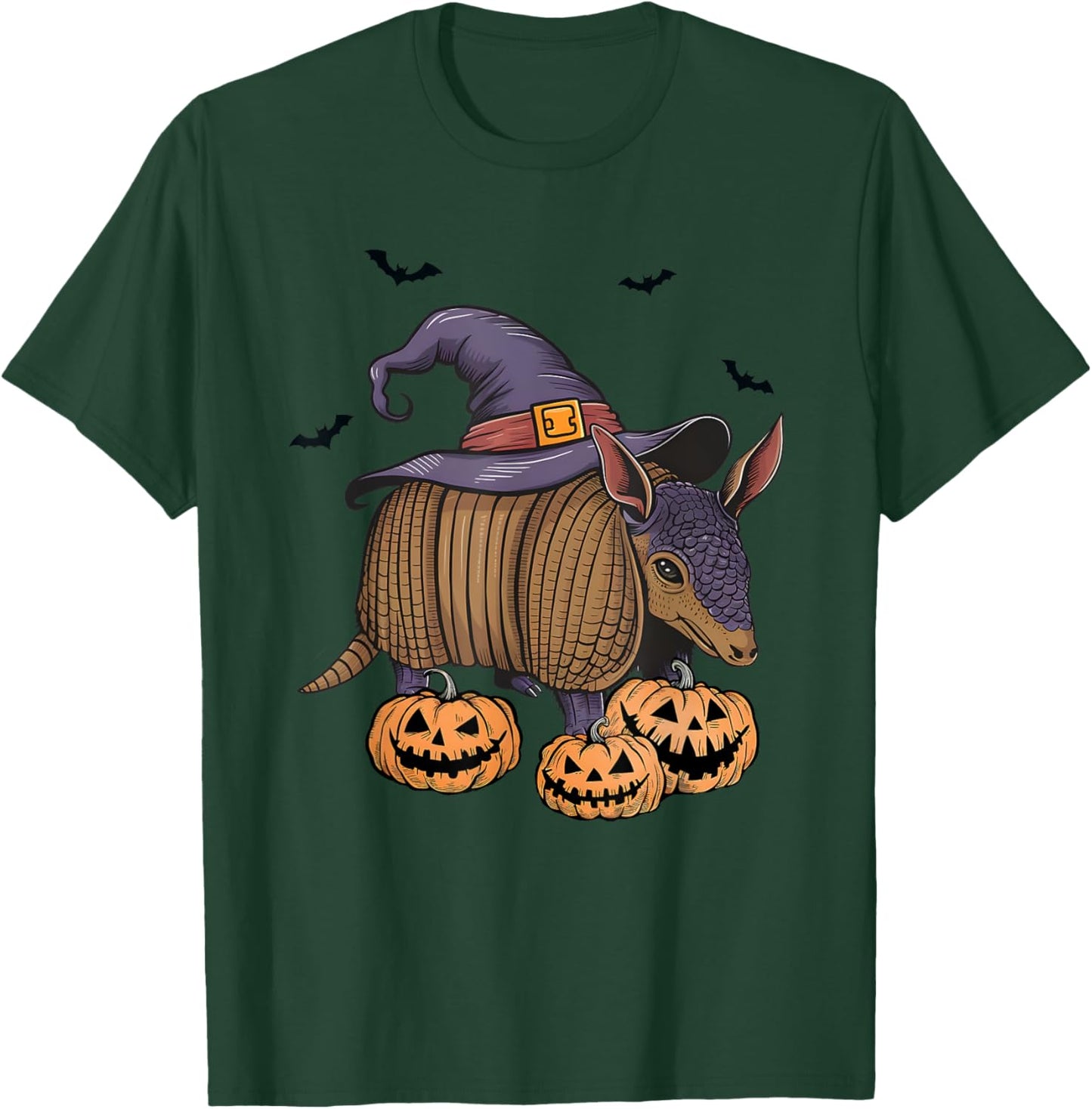 Halloween Armadillo Funny Witch Armadillo Costume girls kids T-Shirt - T-Shirt | Forest
