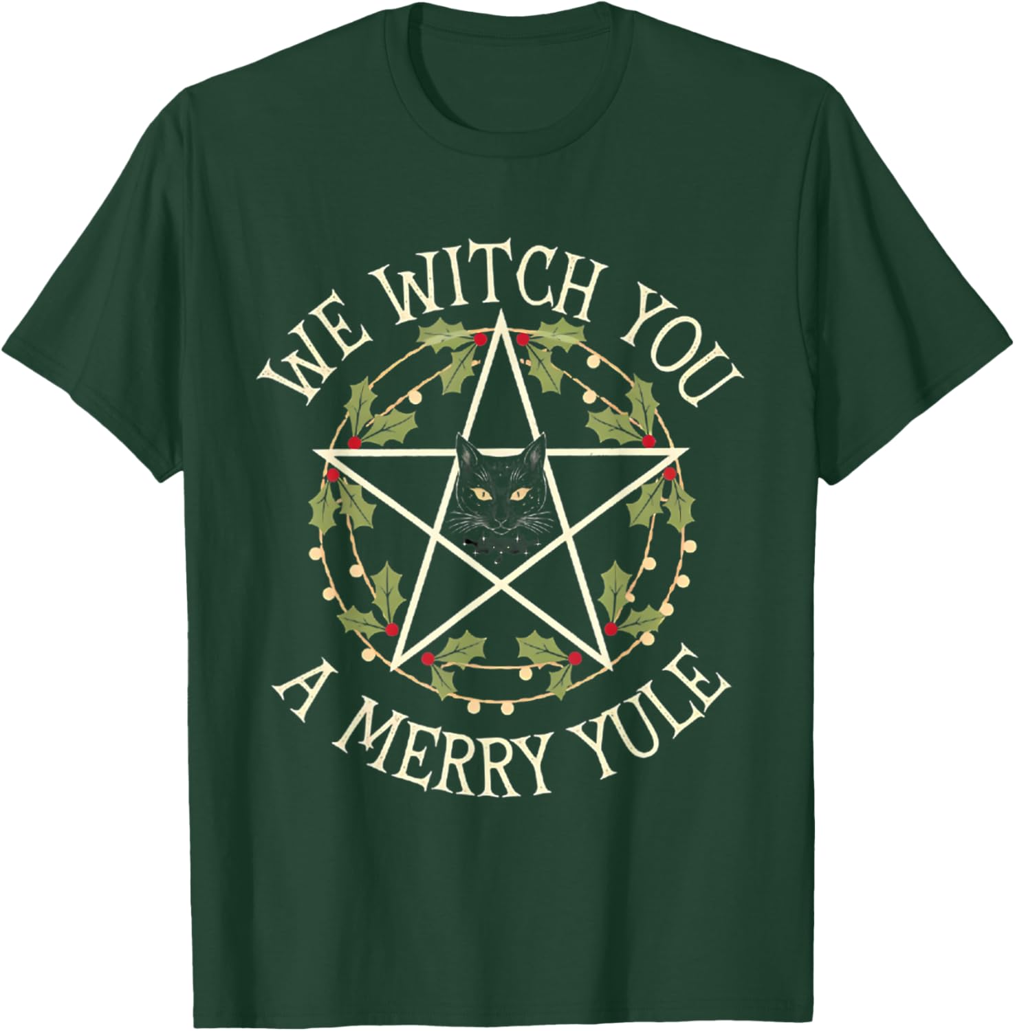 We Witch you a merry Yule Winter Solstice Christmas pagan T-Shirt - T-Shirt | Forest