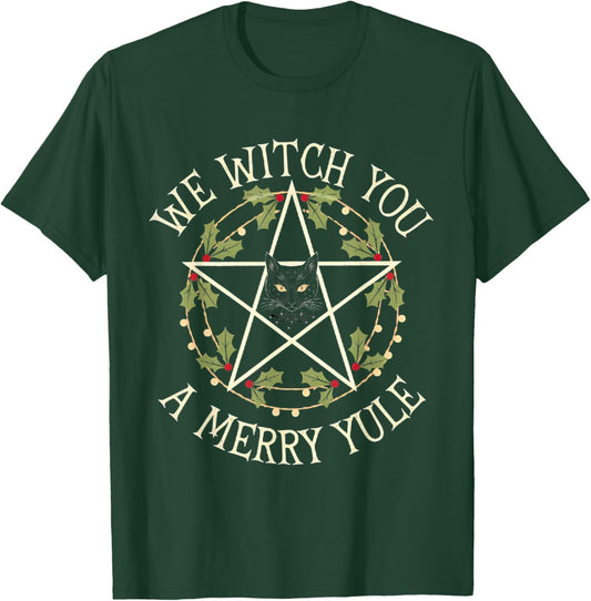 We Witch you a merry Yule Winter Solstice Christmas pagan T-Shirt - T-Shirt | Forest