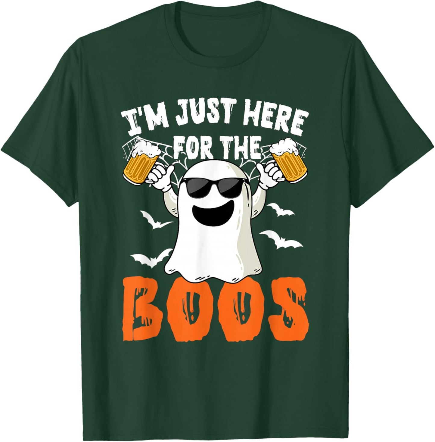 I'm Just Here For The Boos Cute Ghost Halloween Costume T-Shirt - T-Shirt | Forest