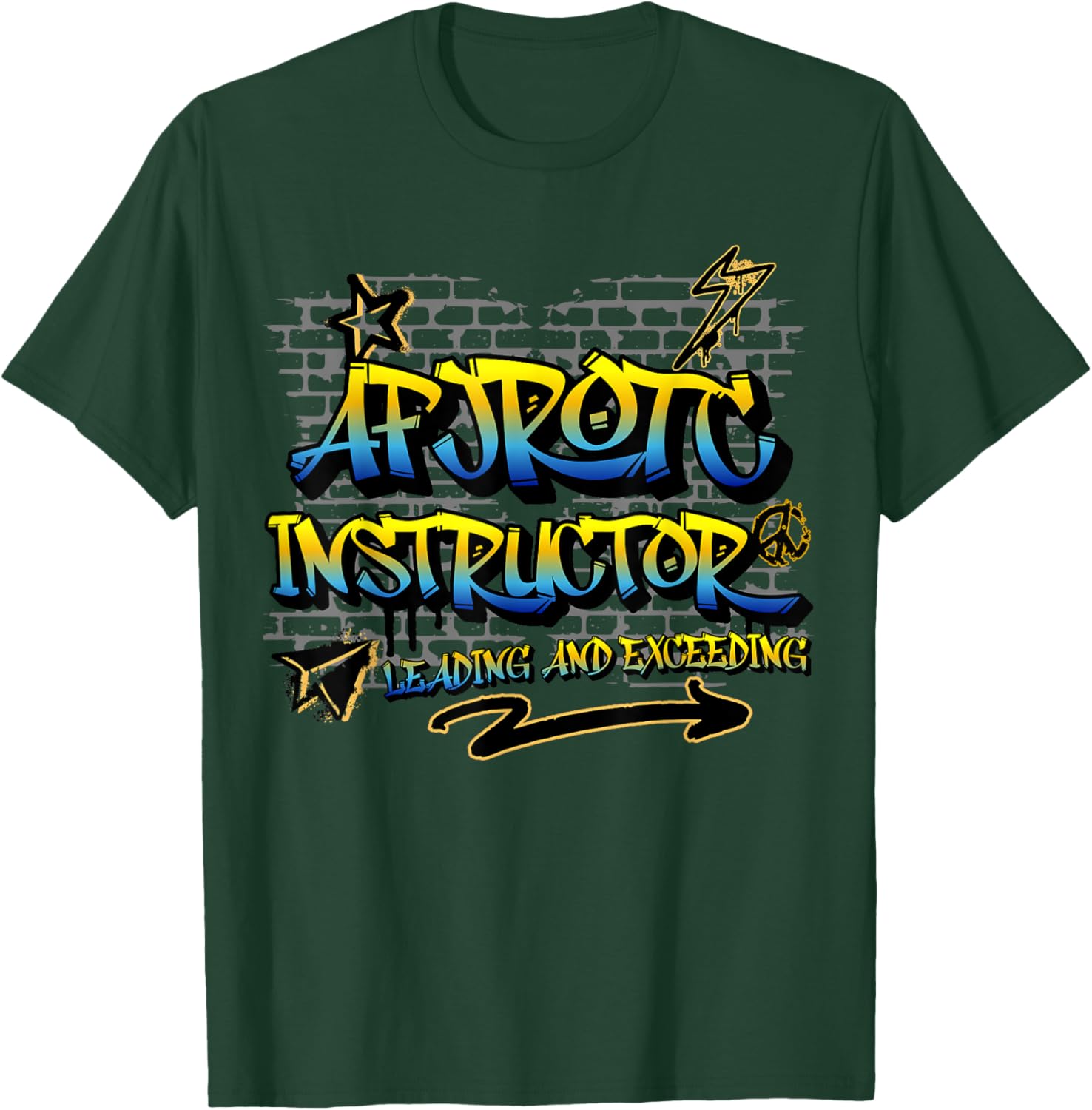 Proud AFJROTC Instructor US Veteran Military AFJROTC Teacher T-Shirt - T-Shirt | Forest