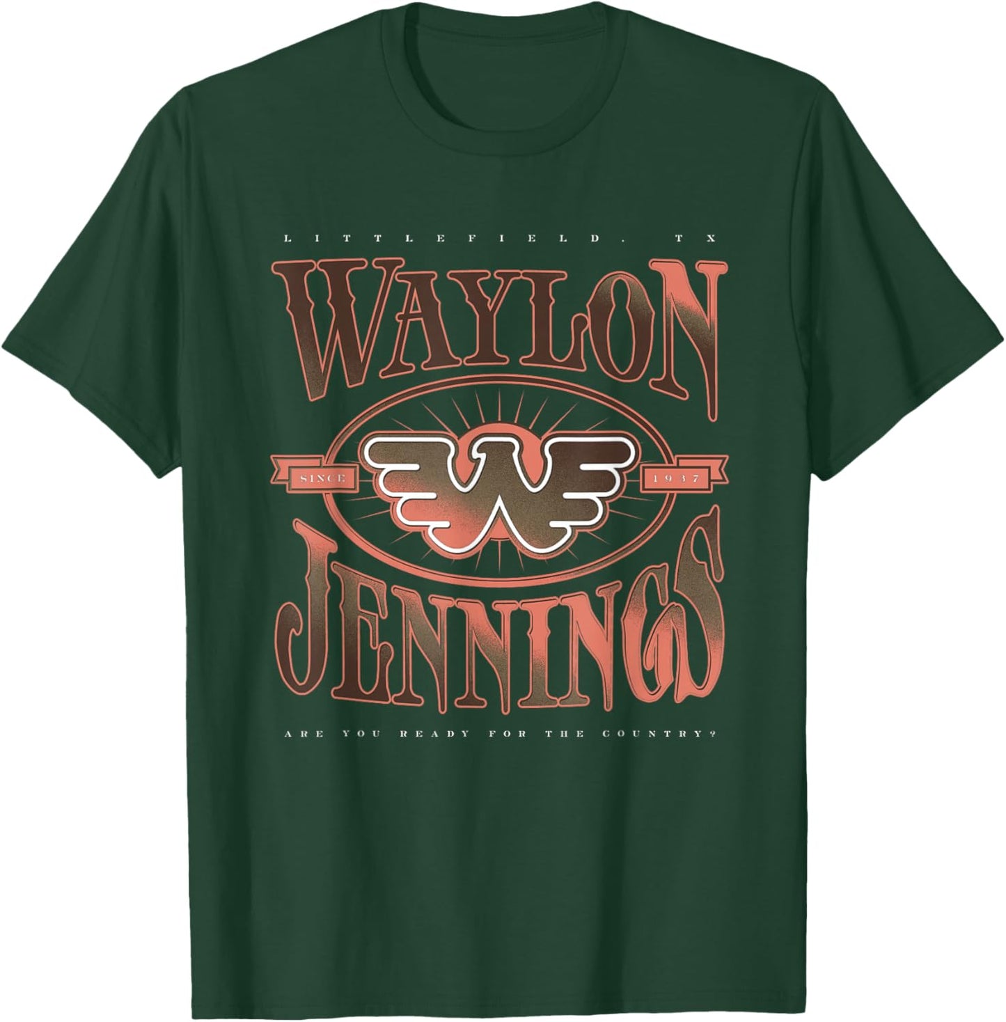 Waylon Jennings - Official Merchandise - Waylon T-Shirt - T-Shirt | Forest