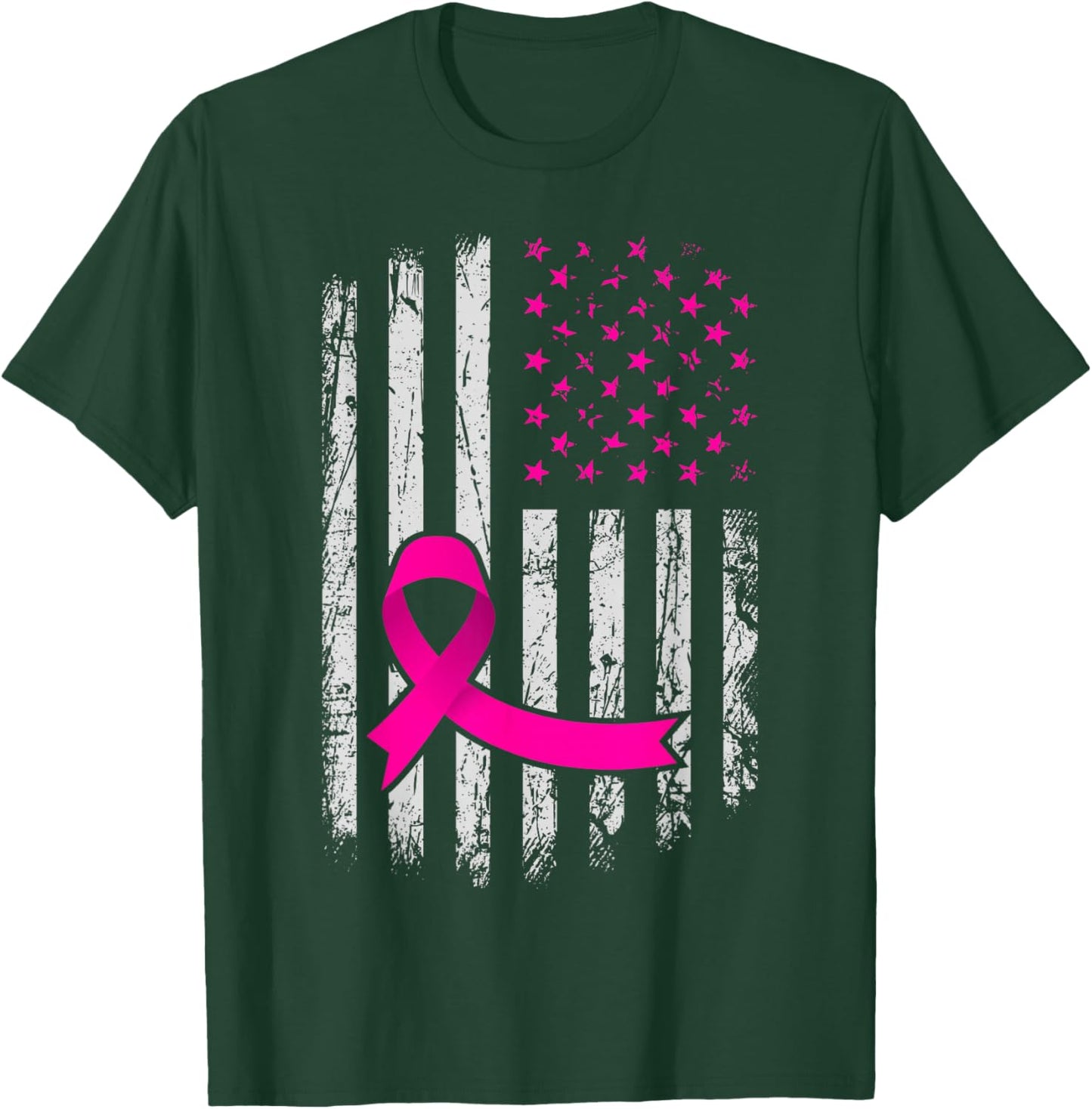 Breast Cancer bleach Awareness Flag Toddler Back Pink Women T-Shirt - T-Shirt | Forest