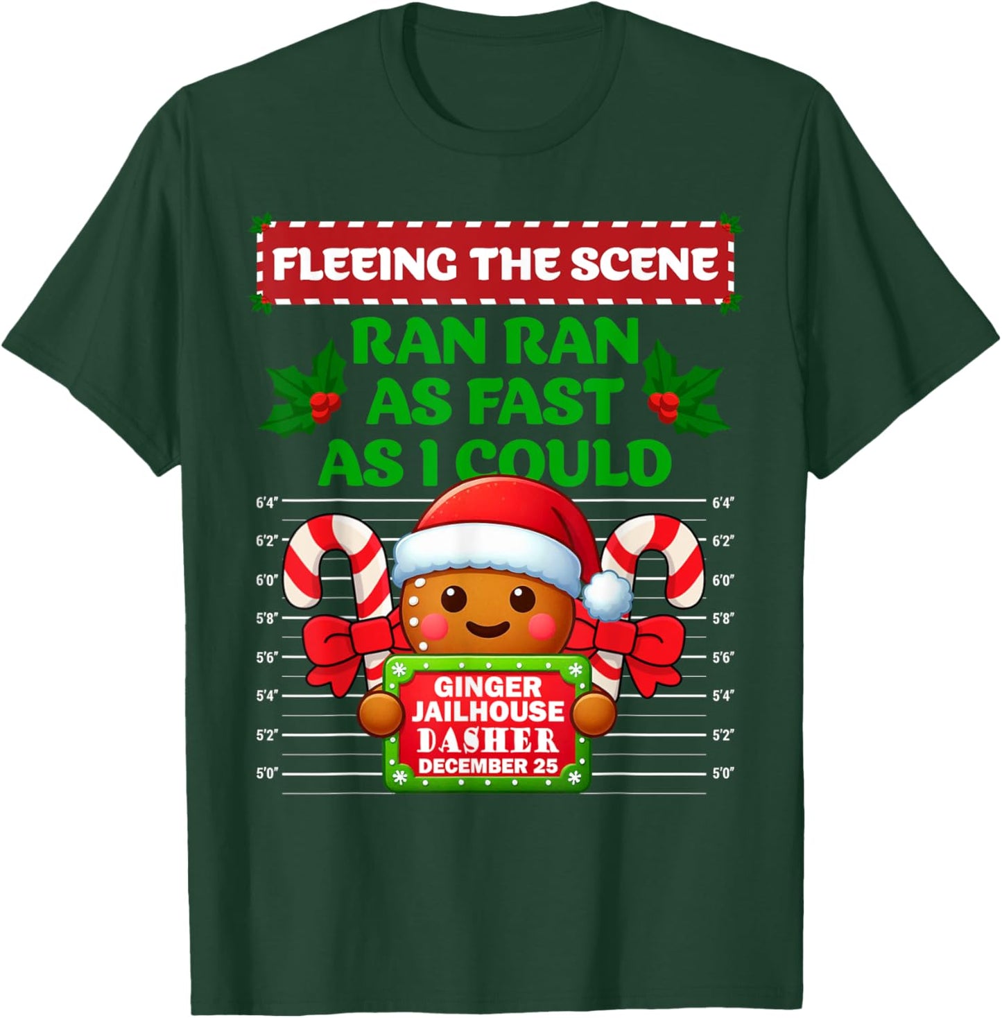 Funny Gingerbread Inmate Christmas Matching Family Group Set T-Shirt - T-Shirt | Forest