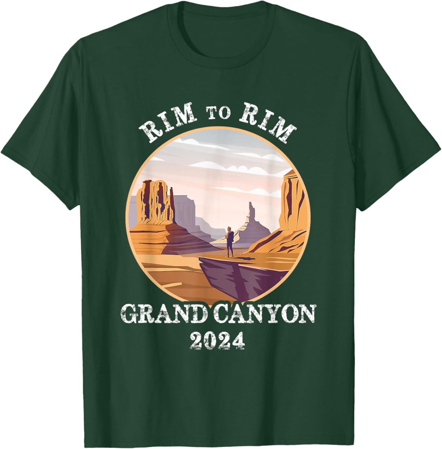 South Rim To North Rim Grand Canyon National Park Hiking T-Shirt - T-Shirt | Forest