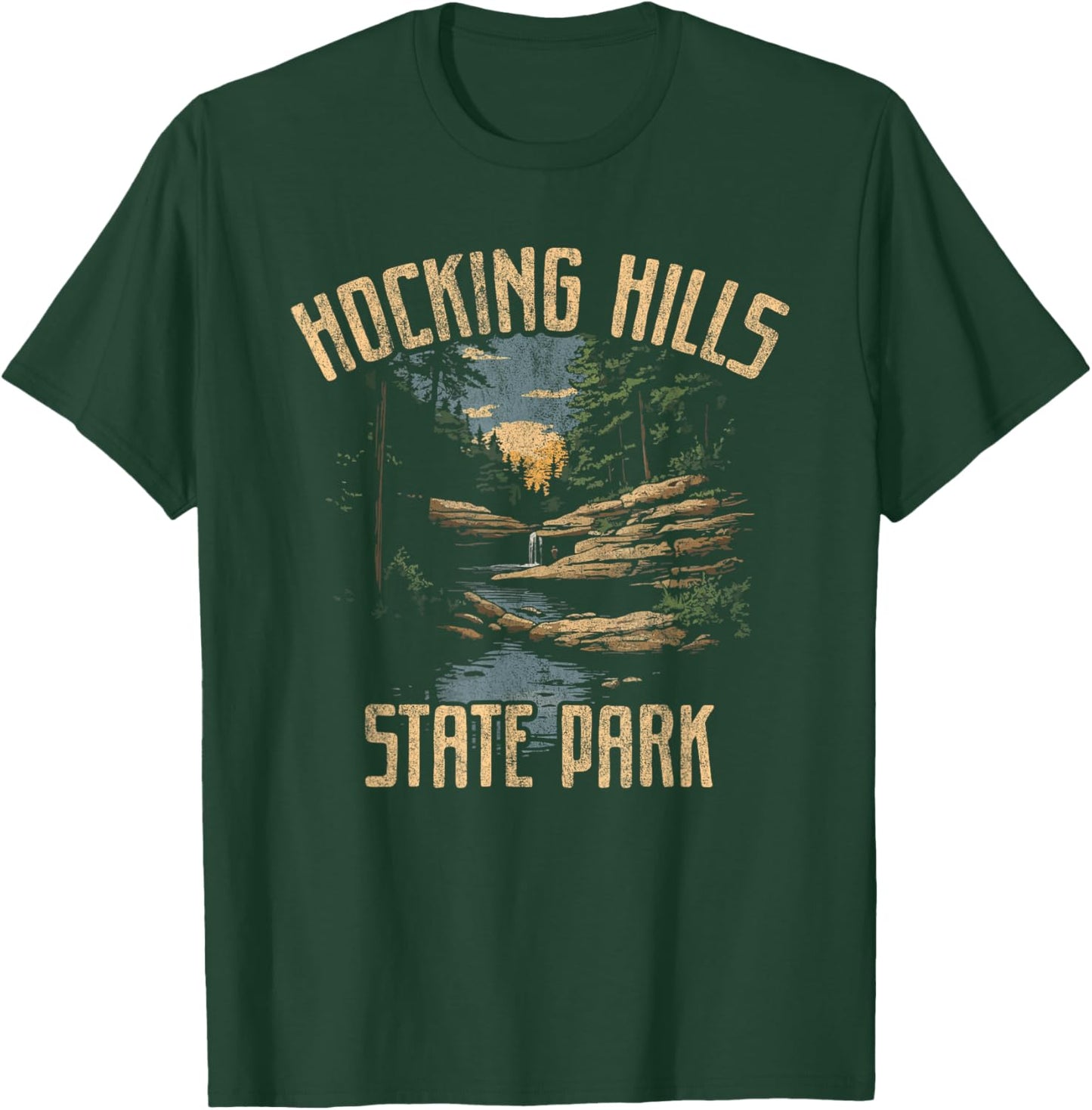 Vintage Hocking Hills State Park Ohio T-Shirt - T-Shirt | Forest