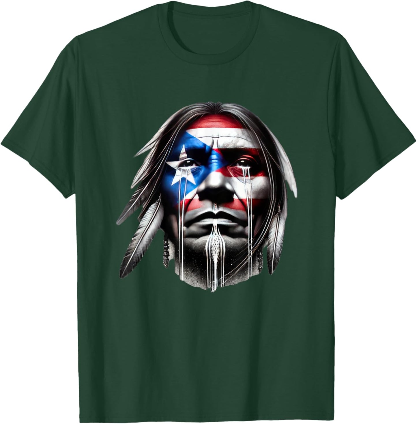 Taino Tears Protest Puerto Rican Flag Crying Native American T-Shirt - T-Shirt | Forest