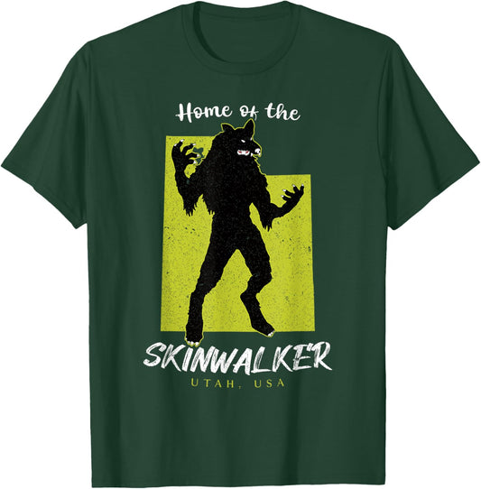 The Skinwalker Utah State American Cryptid T-Shirt - T-Shirt | Forest