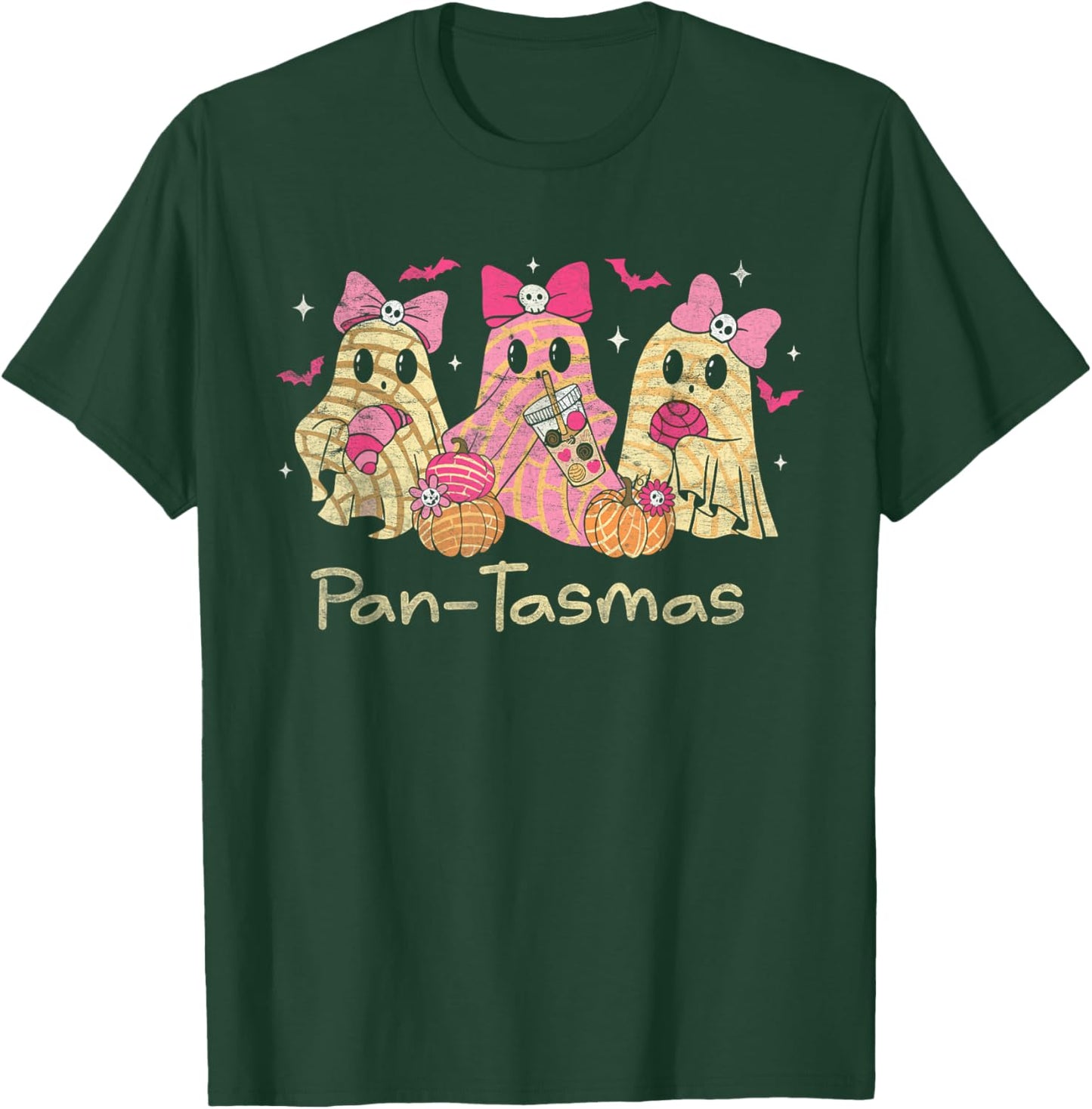 Pantasmas Ghost Funny Spooky Conchas Mexican Ghost Coquette T-Shirt - T-Shirt | Forest