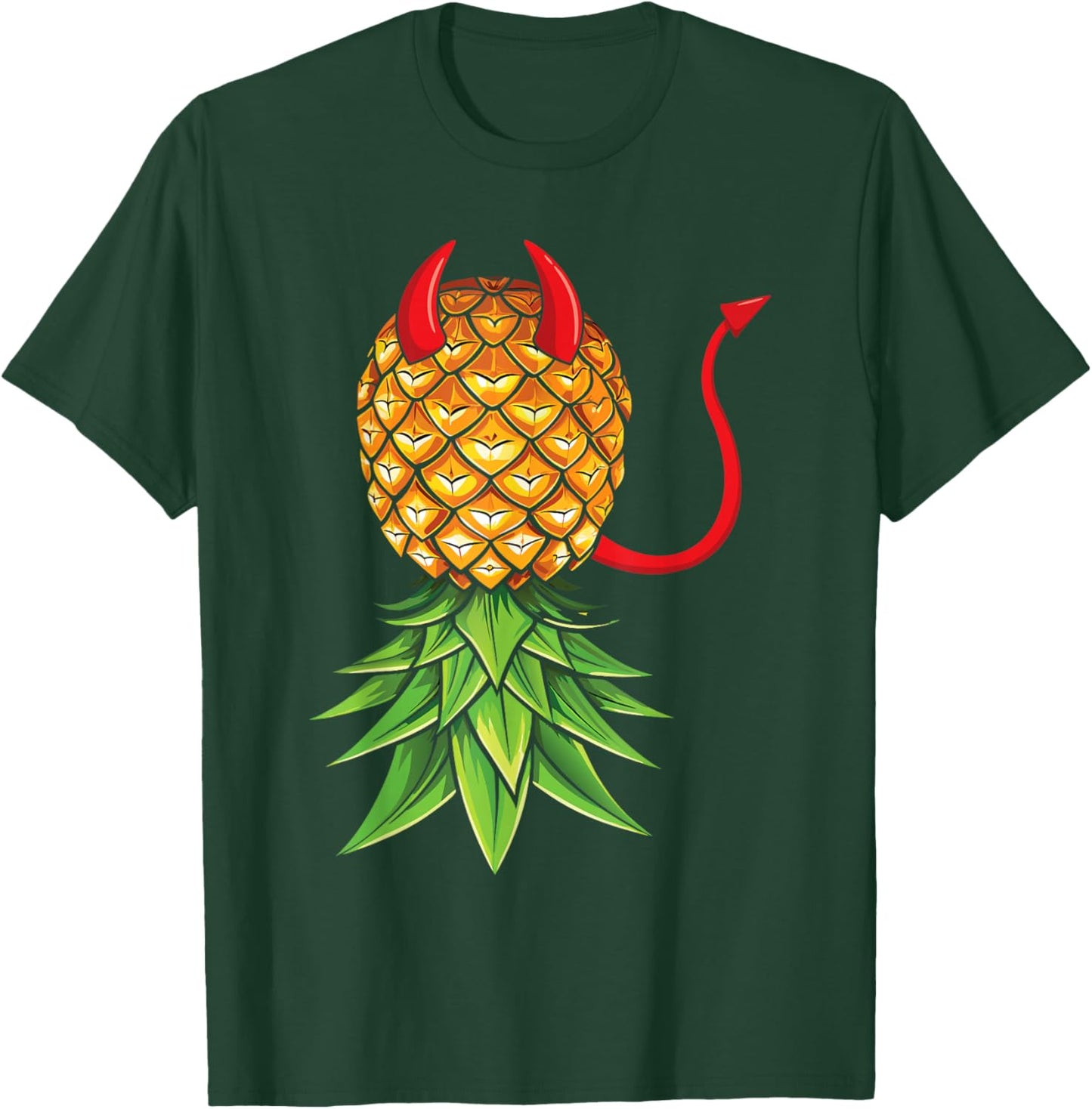 Halloween Devil Costume Upside Down Pineapple Swinger T-Shirt - T-Shirt | Forest