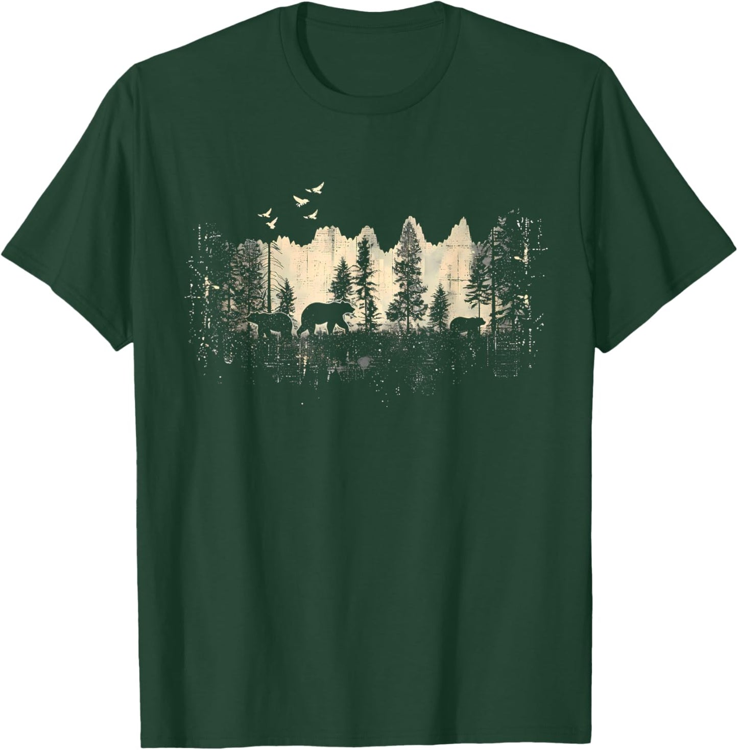 Trees Reflection Wildlife Nature Animal Bear Outdoor Forest T-Shirt - T-Shirt | Forest