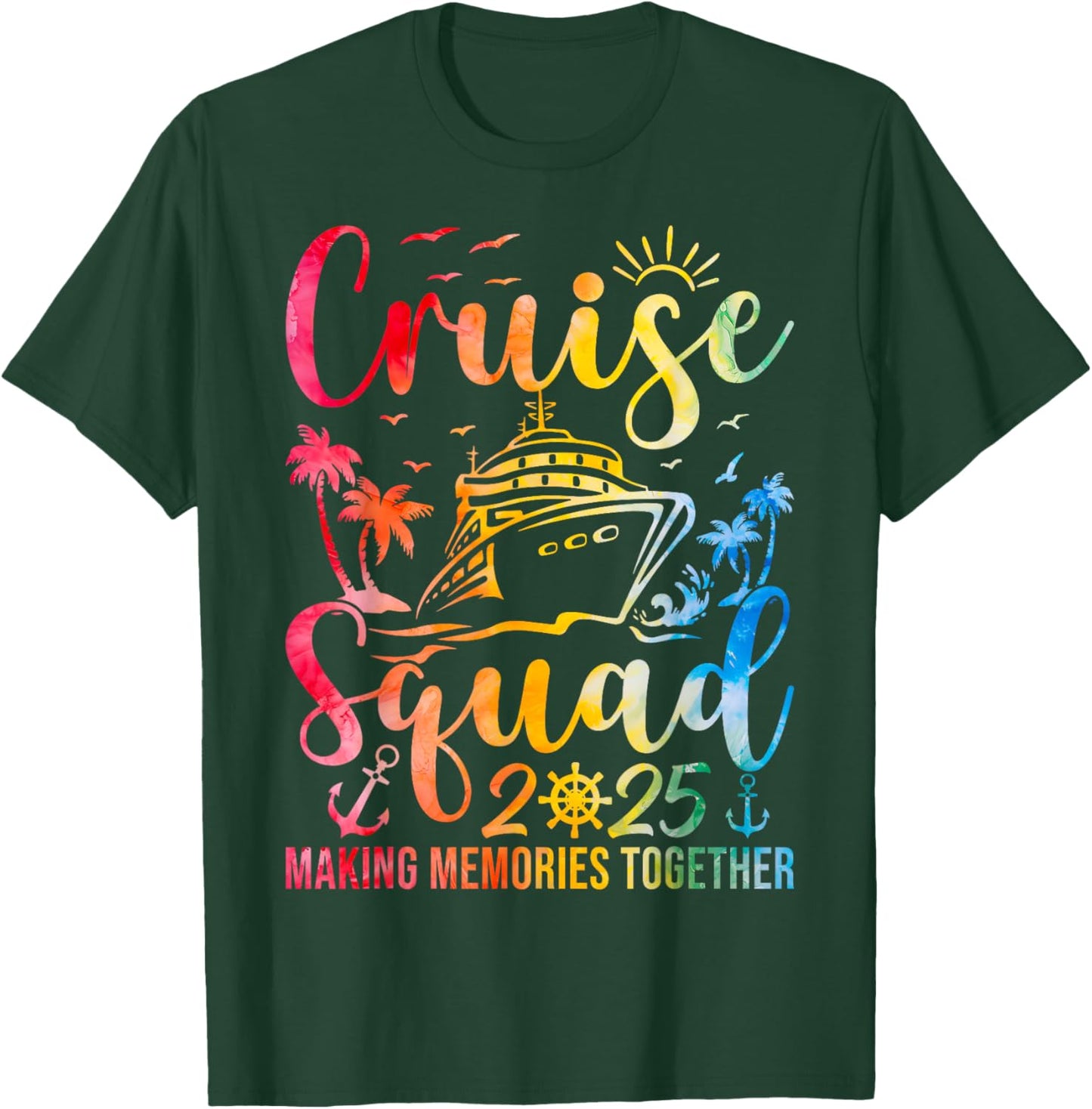 Cruise Squad 2025 Summer Vacation Matching Family Group T-Shirt - T-Shirt | Forest