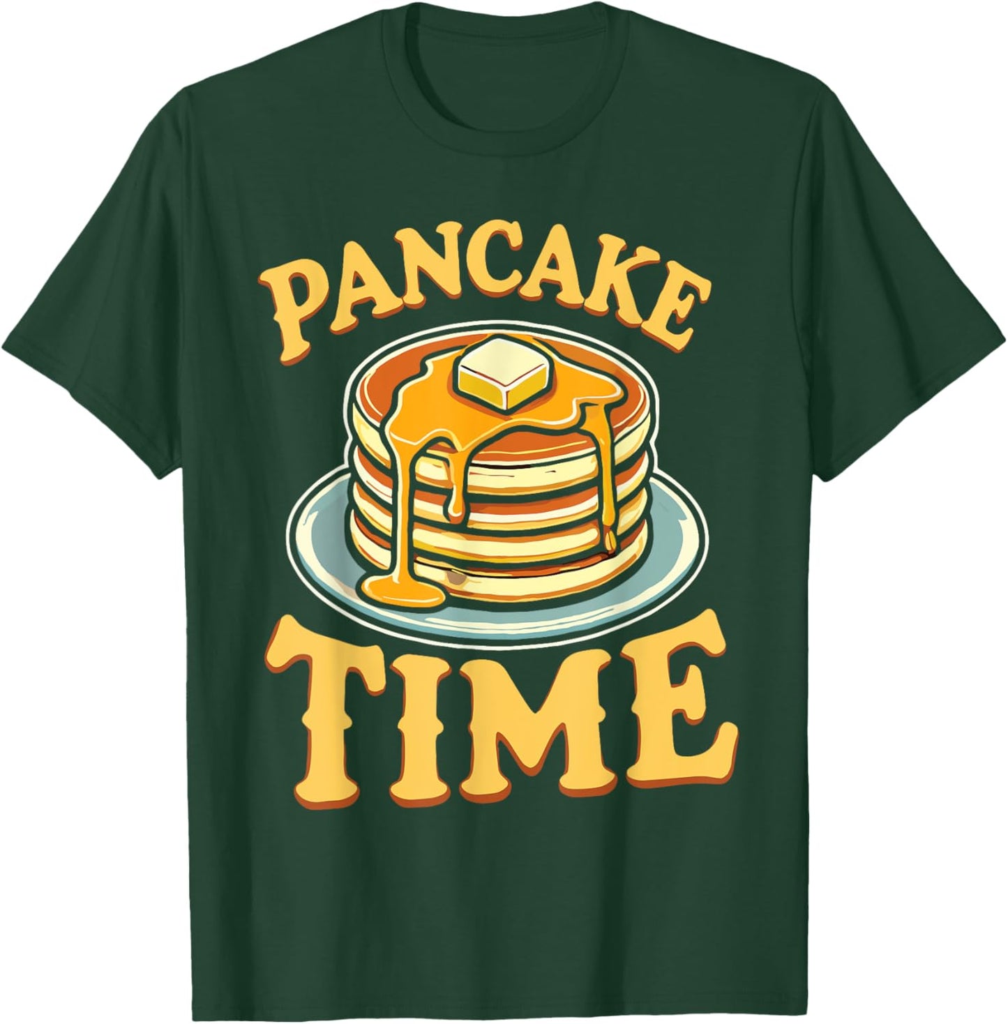 Pancake Lover Apparel -Adult Pancake Themed , Black, Small, Short Sleeve T-Shirt - T-Shirt | Forest