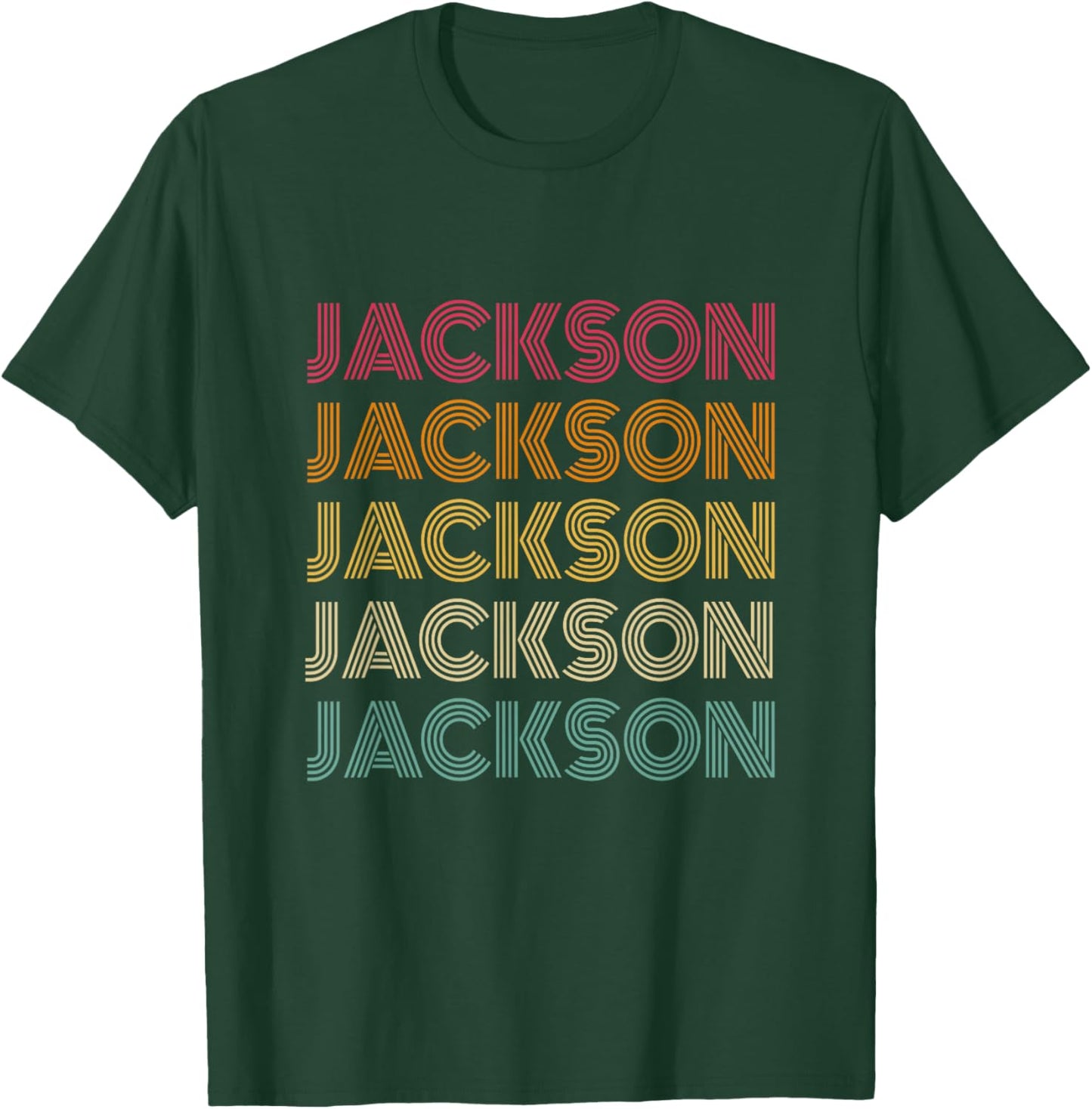 Jackson - Retro Vintage Style 70s 80s - Throwback Classic T-Shirt - T-Shirt | Forest