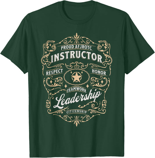 Proud AFJROTC Instructor US Veteran Military AFJROTC Teacher T-Shirt - T-Shirt | Forest