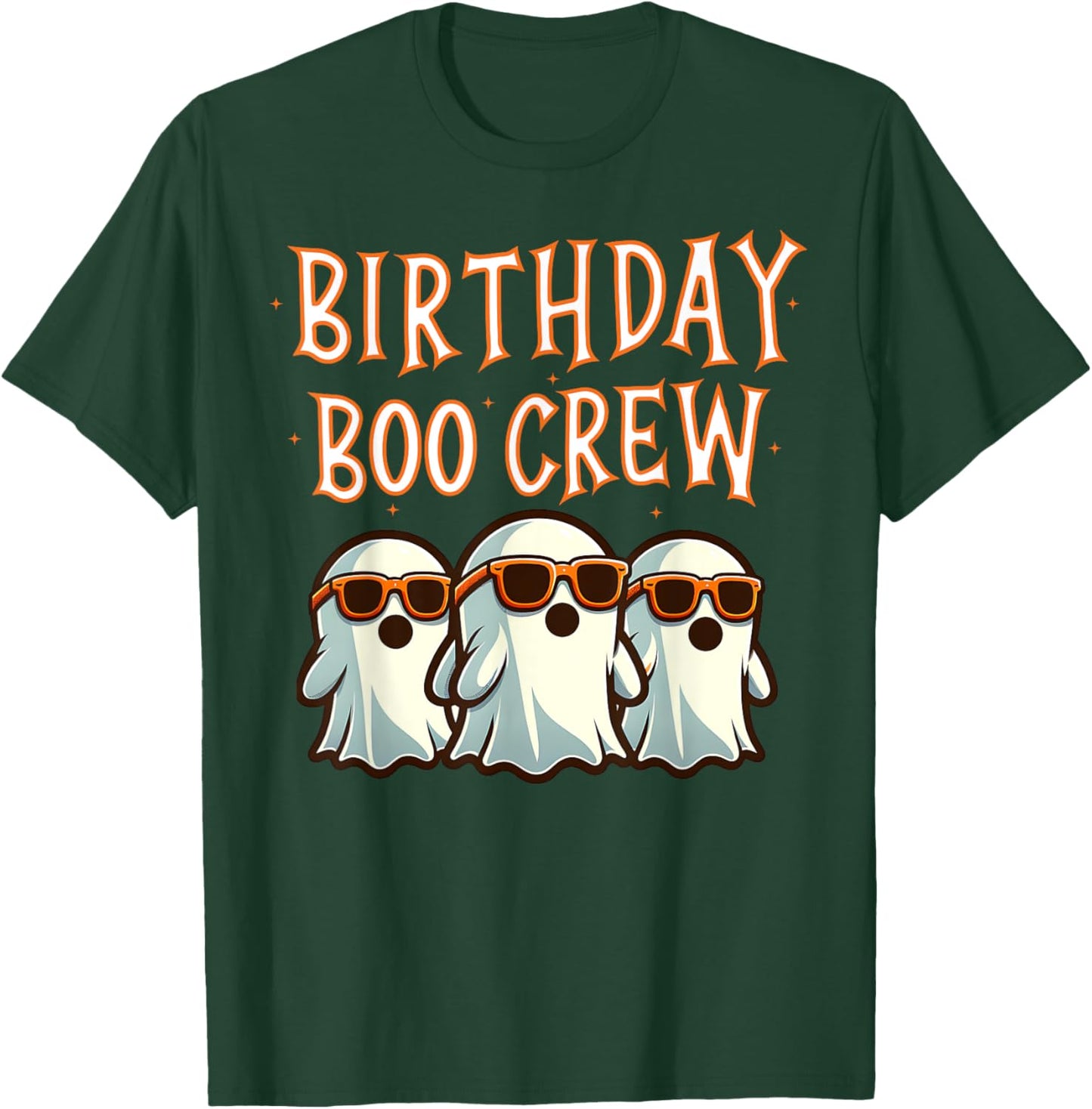 Birthday Boo Crew Matching Halloween Birthday Party Ghosts T-Shirt - T-Shirt | Forest